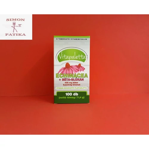 Vitapaletta Echinacea+Béta-Glükán tabletta 100db