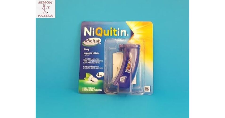 Niquitin Minitab 4mg préselt szopogató tabletta 3x20x - Dohányzásról leszokás