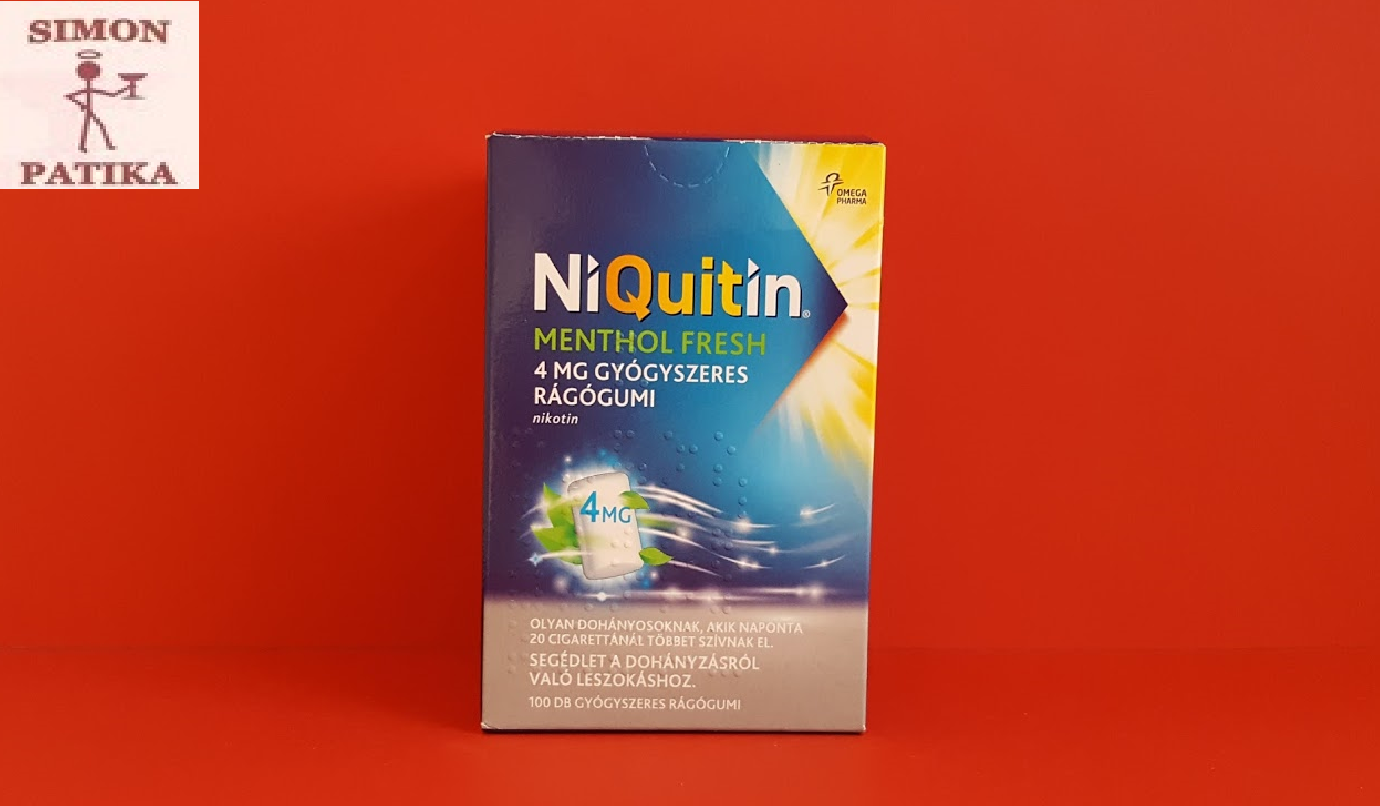 Niquitin Menthol Fresh 4 mg gyógyszeres rágógumi (100x)